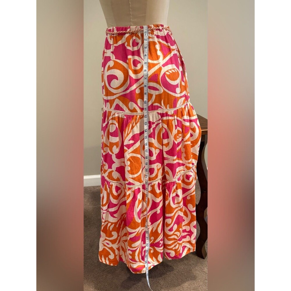 Christian Siriano Tiered Linen Blend Maxi Skirt Size XS - Picture 6 of 11